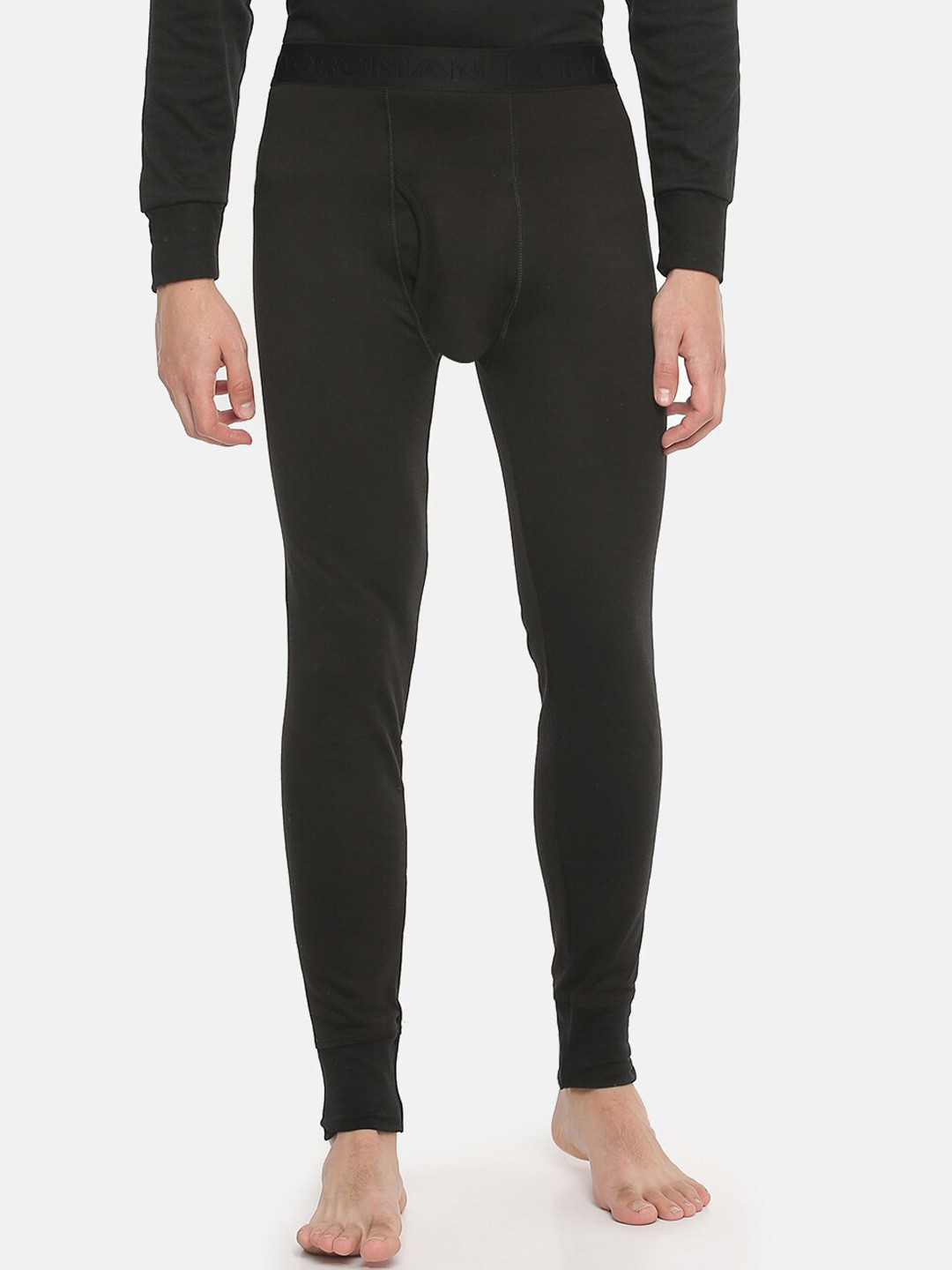 

Macroman M-Series Men Mid-Rise Ultra Soft Thermal Bottoms, Black
