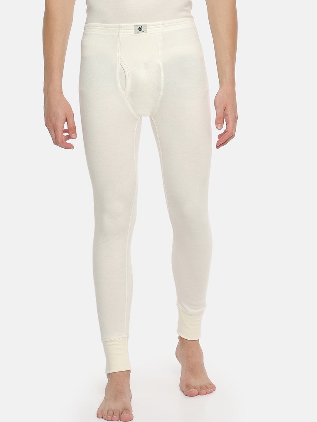 

Macroman M-Series Men Mid-Rise Ultra Soft Thermal Bottoms, White