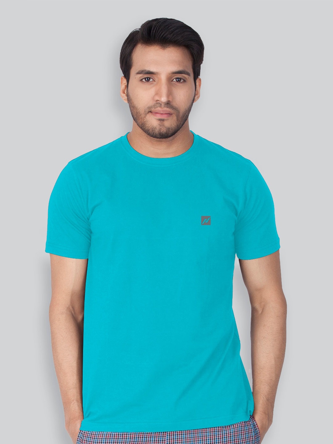 

LUX NITRO Pack Of 3 Round Neck Anti Odour Cotton T-Shirt, Blue