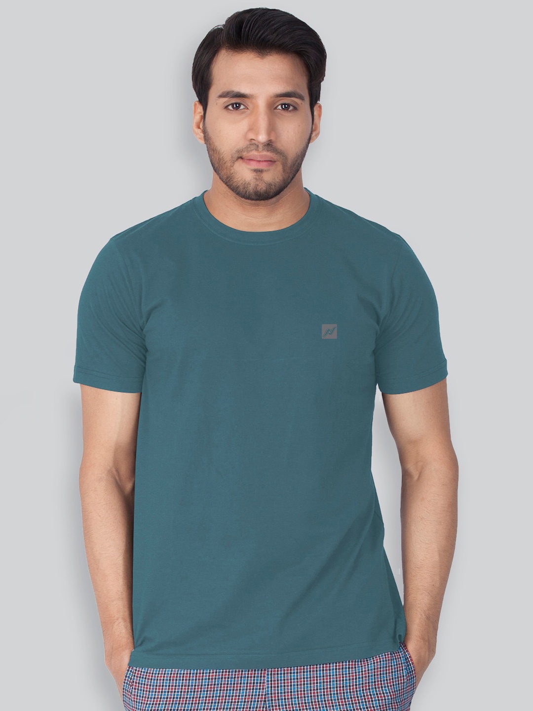 

LUX NITRO Pack Of 3 Round Neck Anti Odour Cotton T-Shirt, Teal