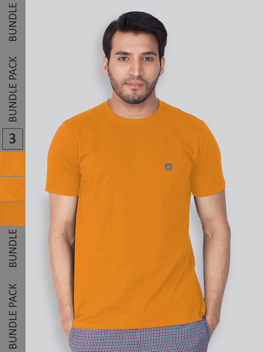 

LUX NITRO Pack Of 3 Round Neck Lounge T-shirt, Orange