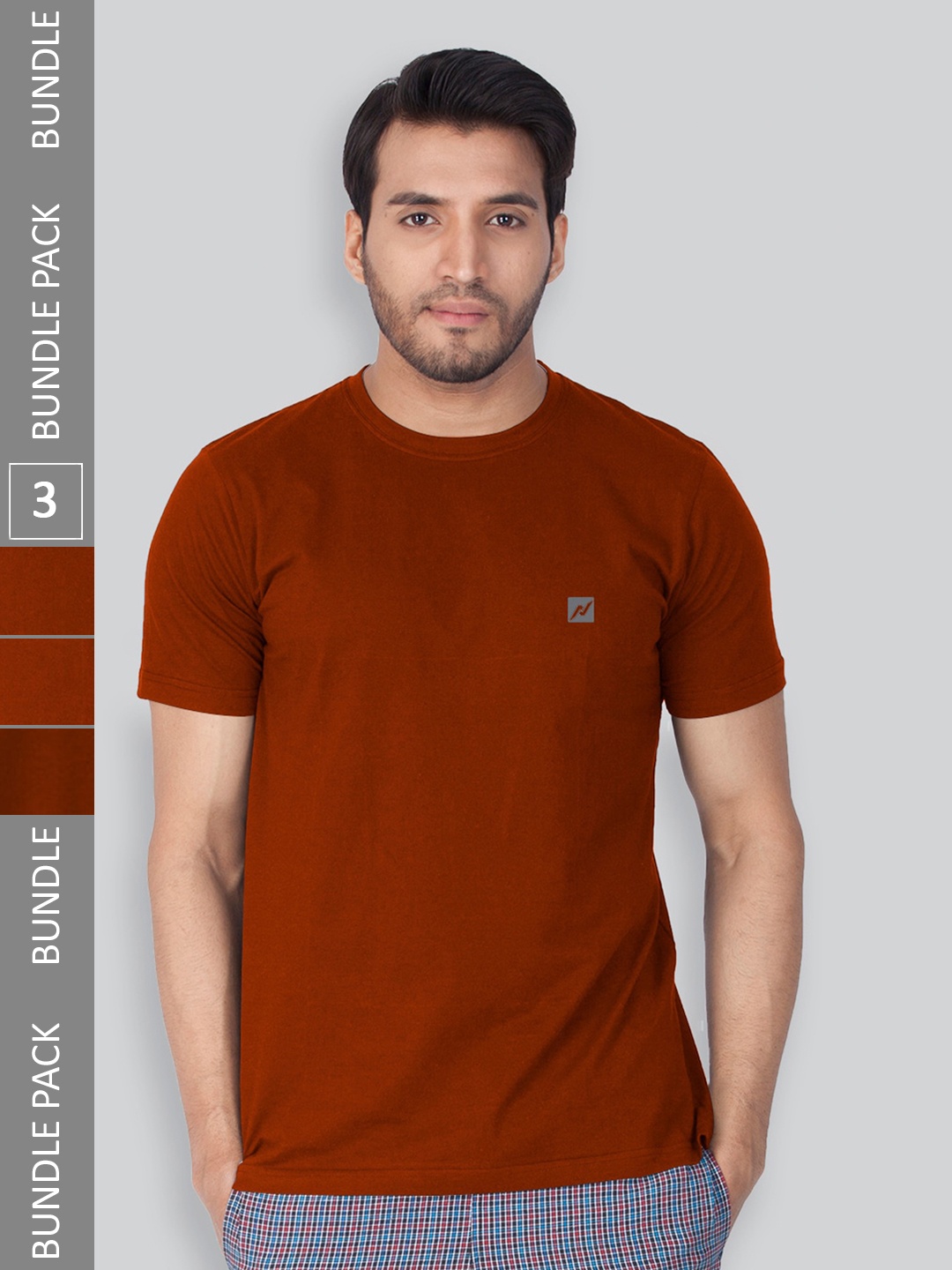 

LUX NITRO Pack Of 3 Round Neck Lounge T-shirt, Maroon