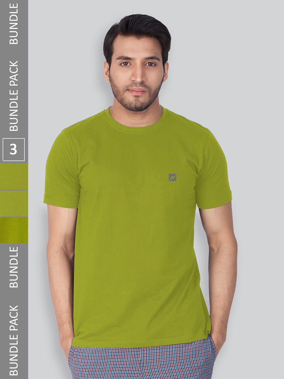 

LUX NITRO Pack Of 3 Anti Odour Lounge T-shirt, Green