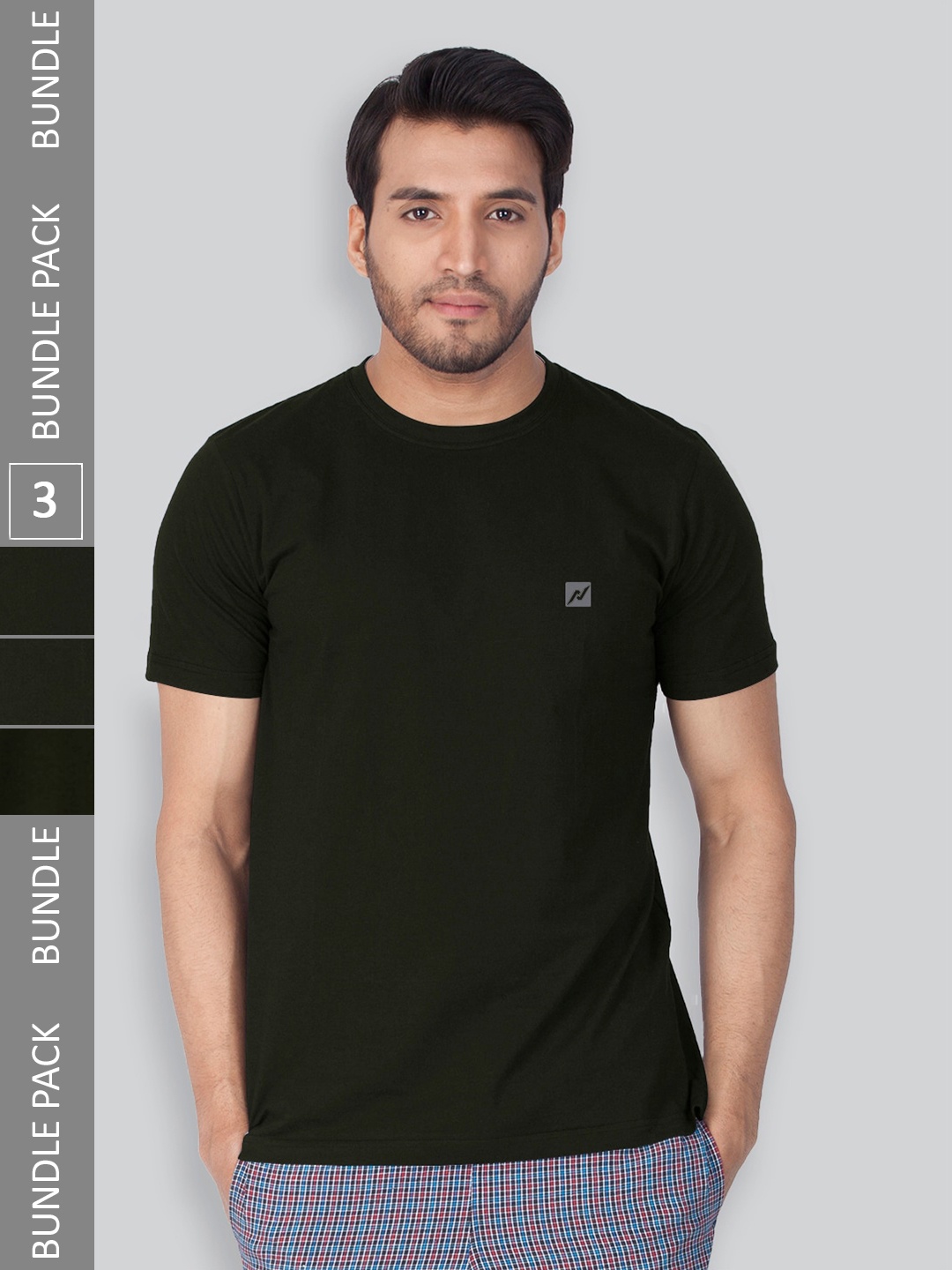 

LUX NITRO Pack Of 3 Anti Odour Lounge T-shirt, Black