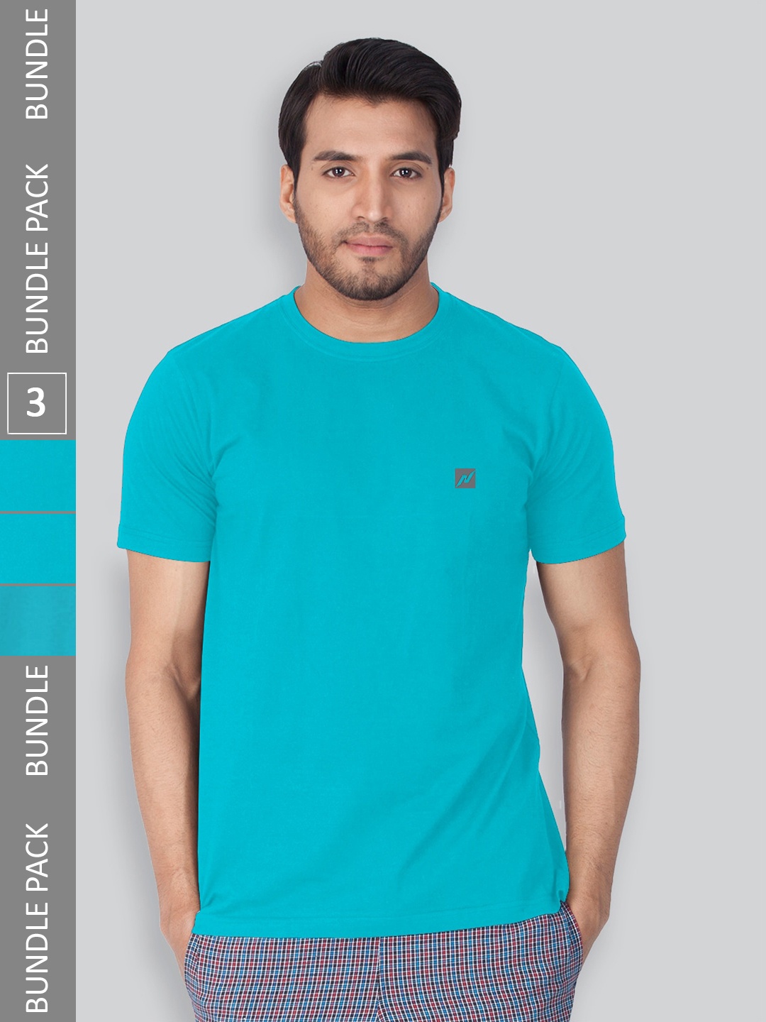 

LUX NITRO Pack Of 2 Anti Odour Lounge T-shirt, Blue