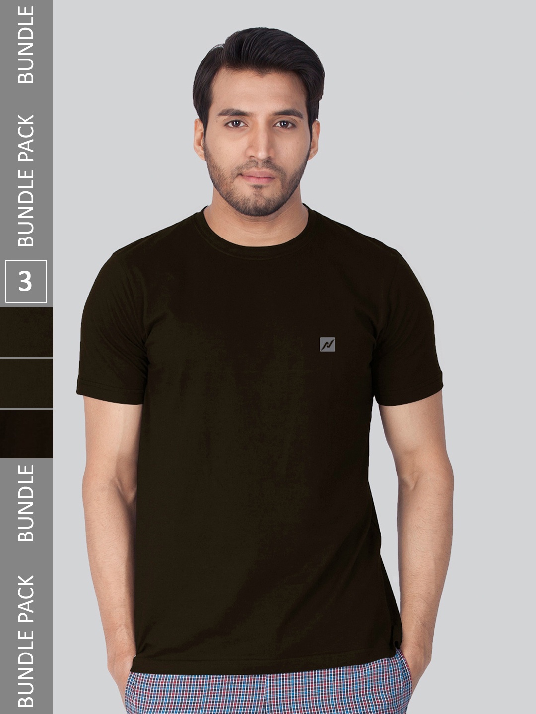 

LUX NITRO Pack Of 3 Anti Odour Lounge T-shirt, Black