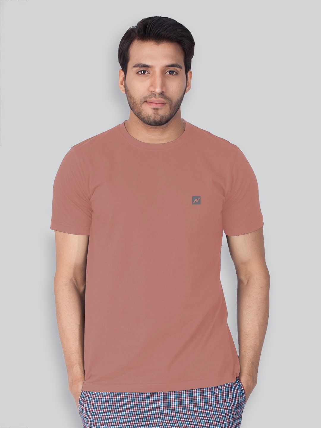 

LUX NITRO Round Neck Short Sleeves Lounge T-shirt, Peach