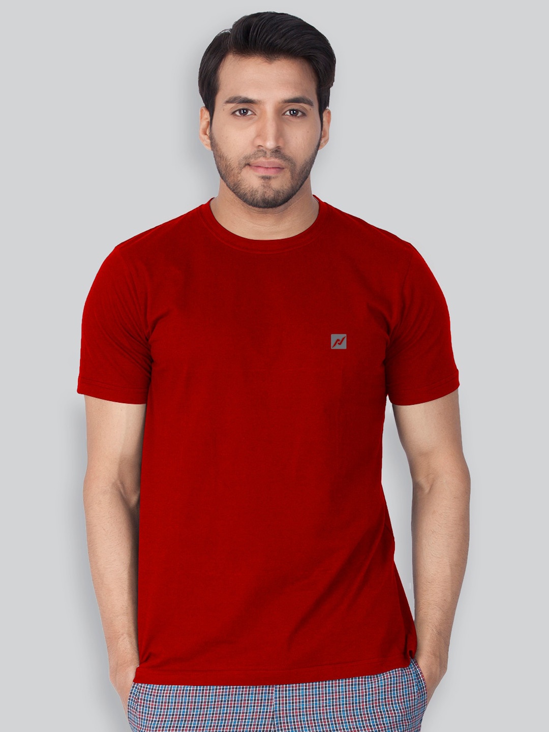 

LUX NITRO Round Neck Anti Odour Lounge T-shirts, Red