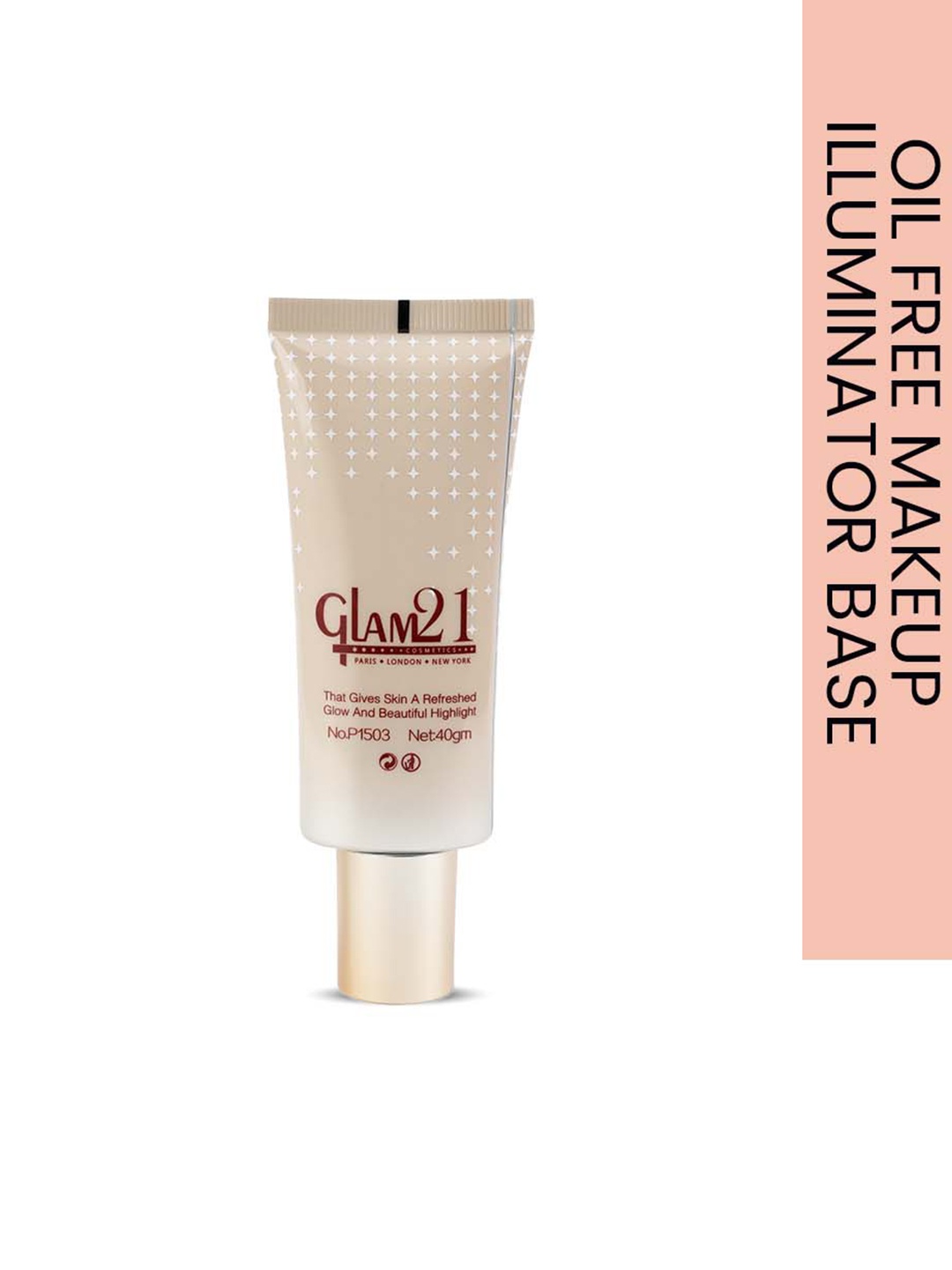 

GLAM21 Oil Free Makeup Illuminator Base Face Primer with UV Filter 40g - Shade 02, Pink
