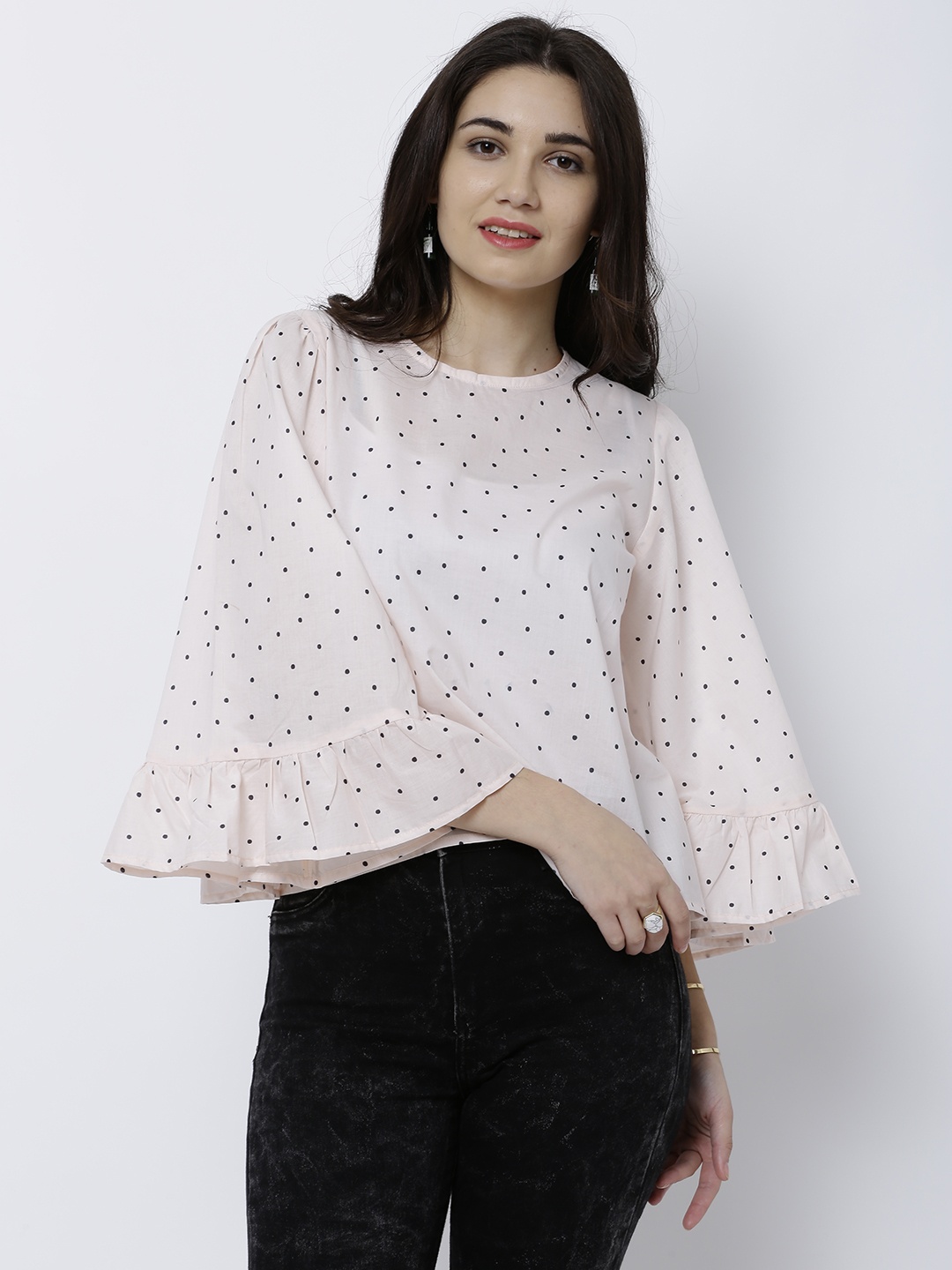 

Tokyo Talkies Women Pink Printed Boxy Top