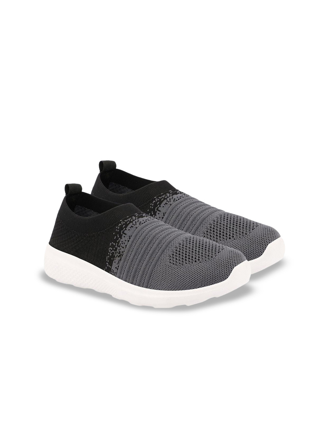 

OPHELIA Women Woven Design Lightweight Slip-On Sneakers, Black