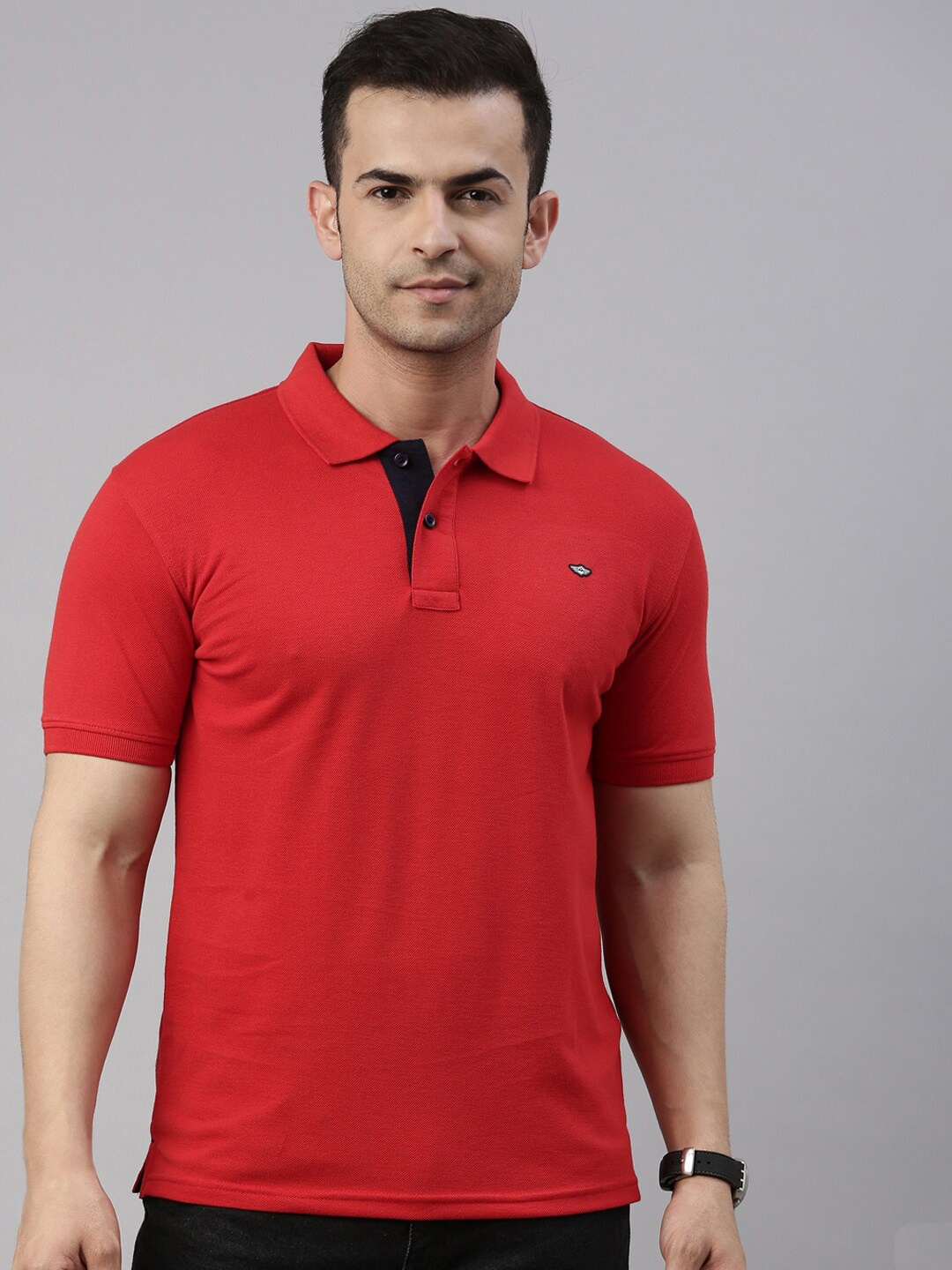 

Metronaut Polo Collar Pure Cotton T-shirt, Red