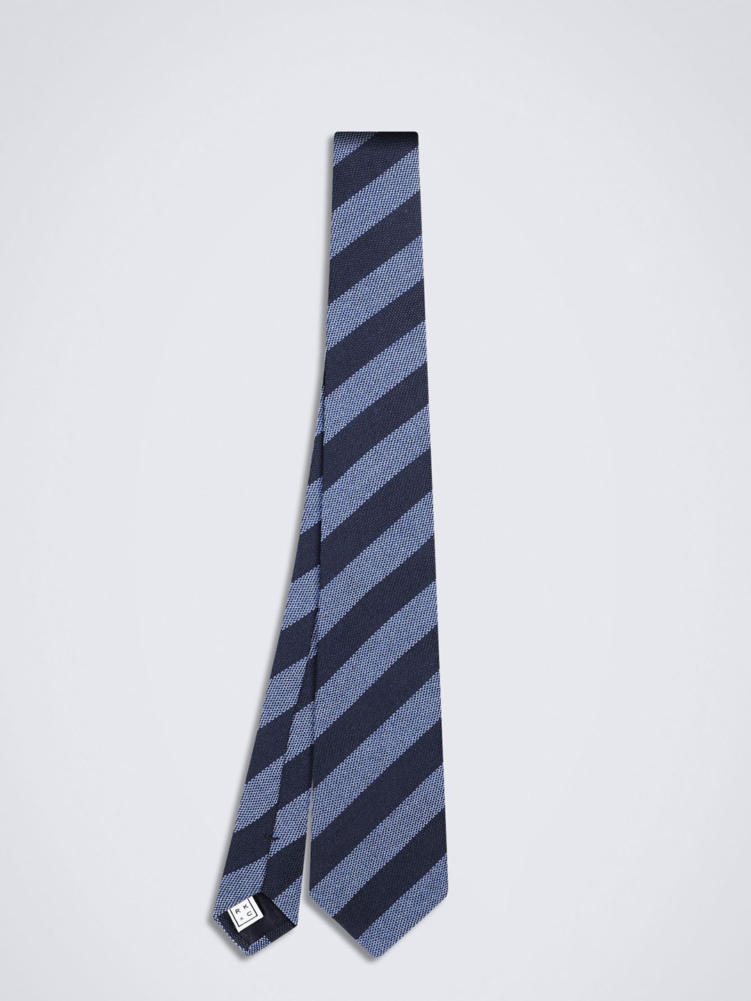 

CHOKORE Men Striped Silk Skinny Tie, Navy blue