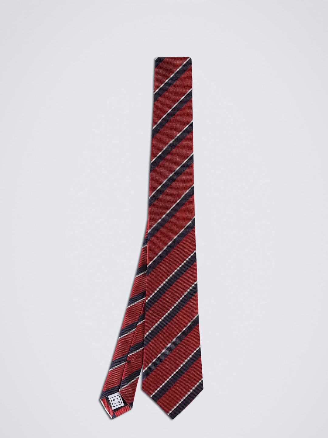 

CHOKORE Men Striped Silk Skinny Tie, Red