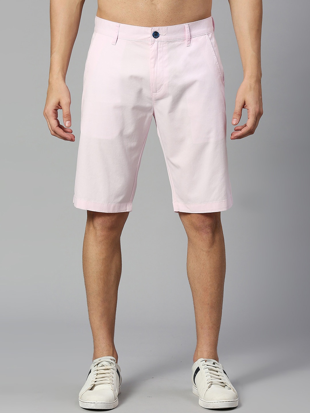 

Thomas Scott Men Mid-Rise Slim Fit Denim Shorts, Pink