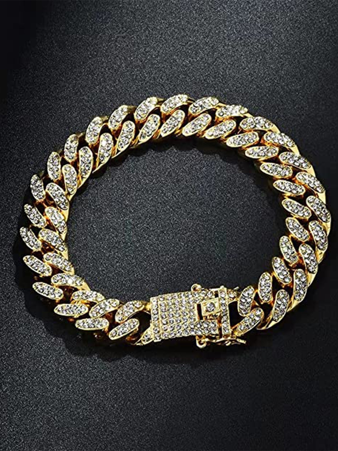 

VIEN Gold-Plated Cubic Zirconia Link Bracelet