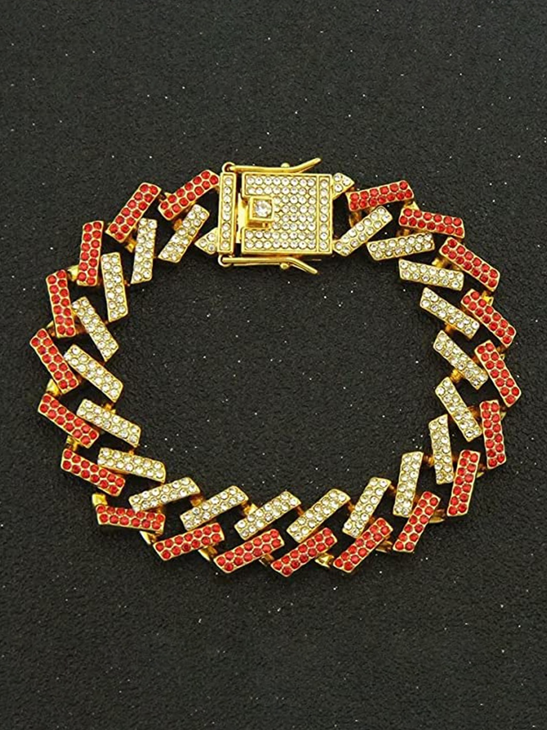 

VIEN Gold-Plated Cubic Zirconia Link Bracelet