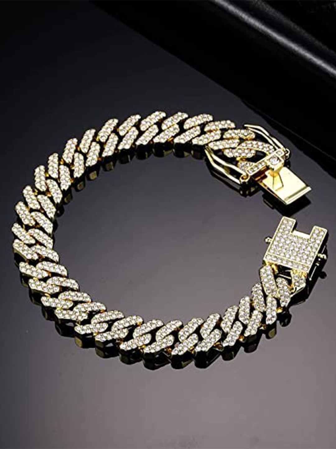 

VIEN Gold-Plated Cubic Zirconia Link Bracelet