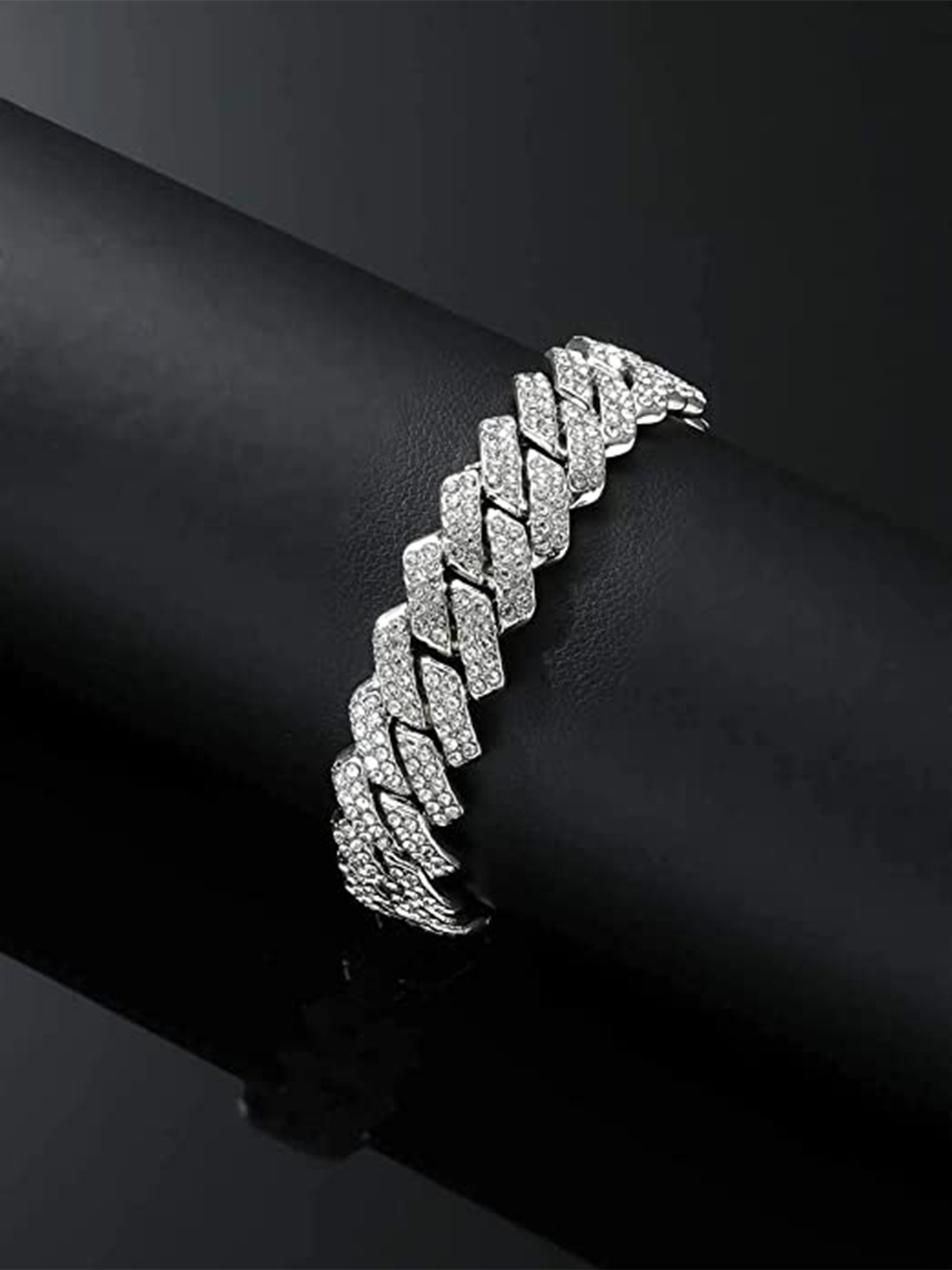 

VIEN Silver-Plated Cubic Zirconia Link Bracelet