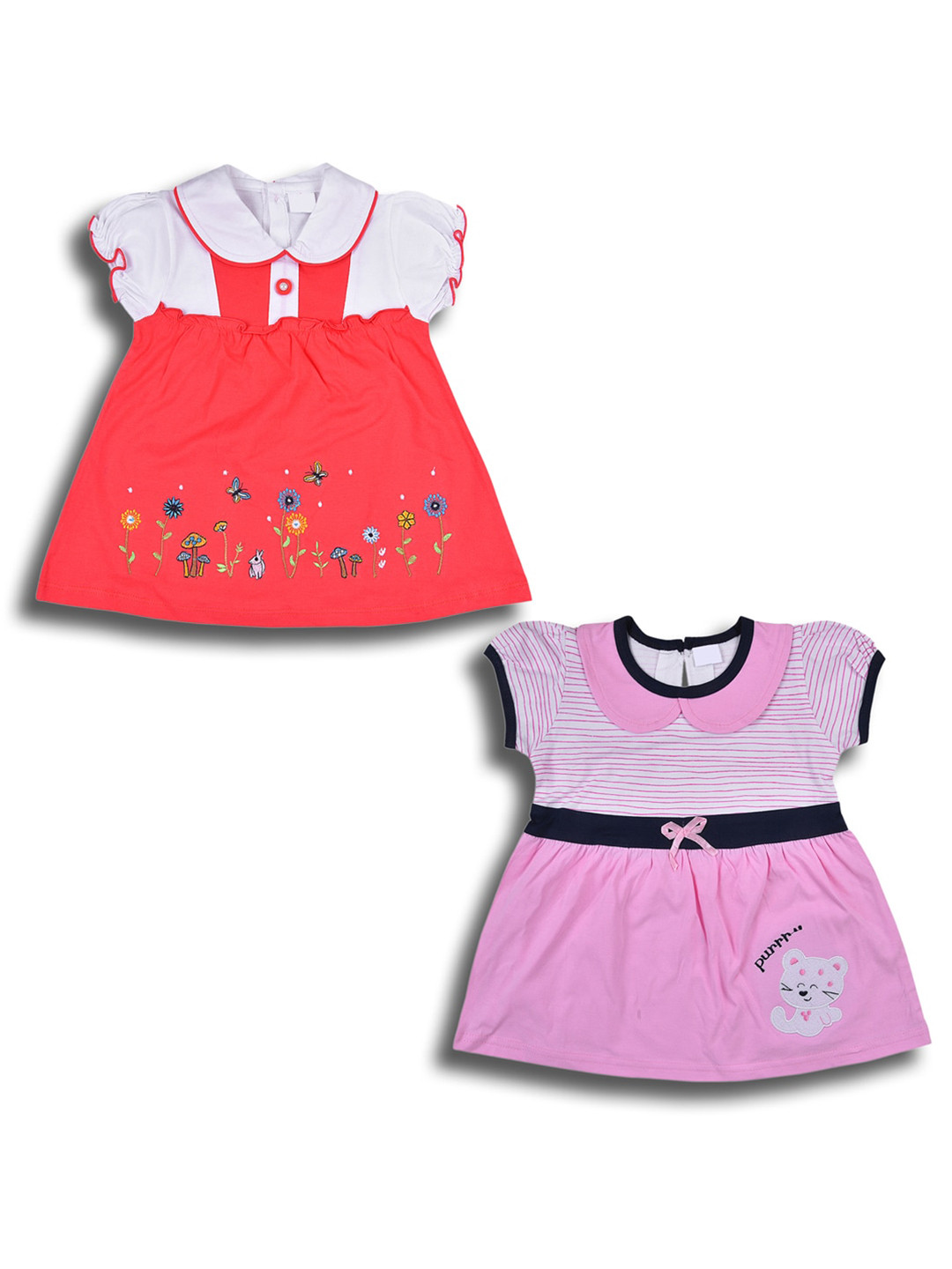 

Wish Karo Girls Pack Of 2 Printed A-Line Dress, Pink