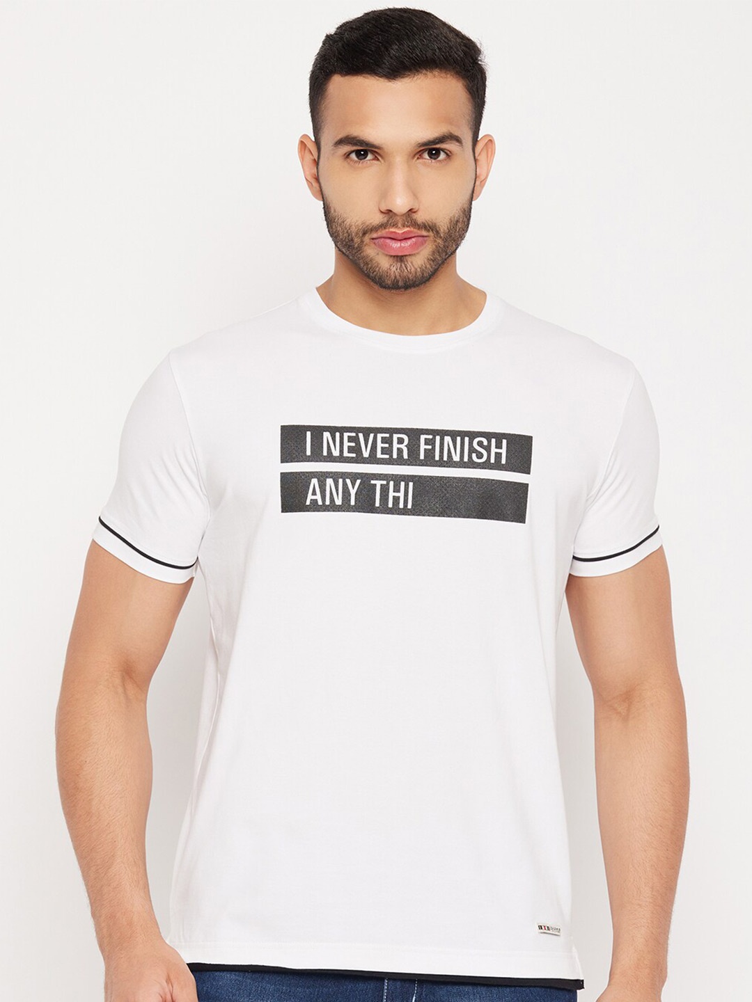 

Duke Typography Printed Cotton Slim Fit T-shirt, White