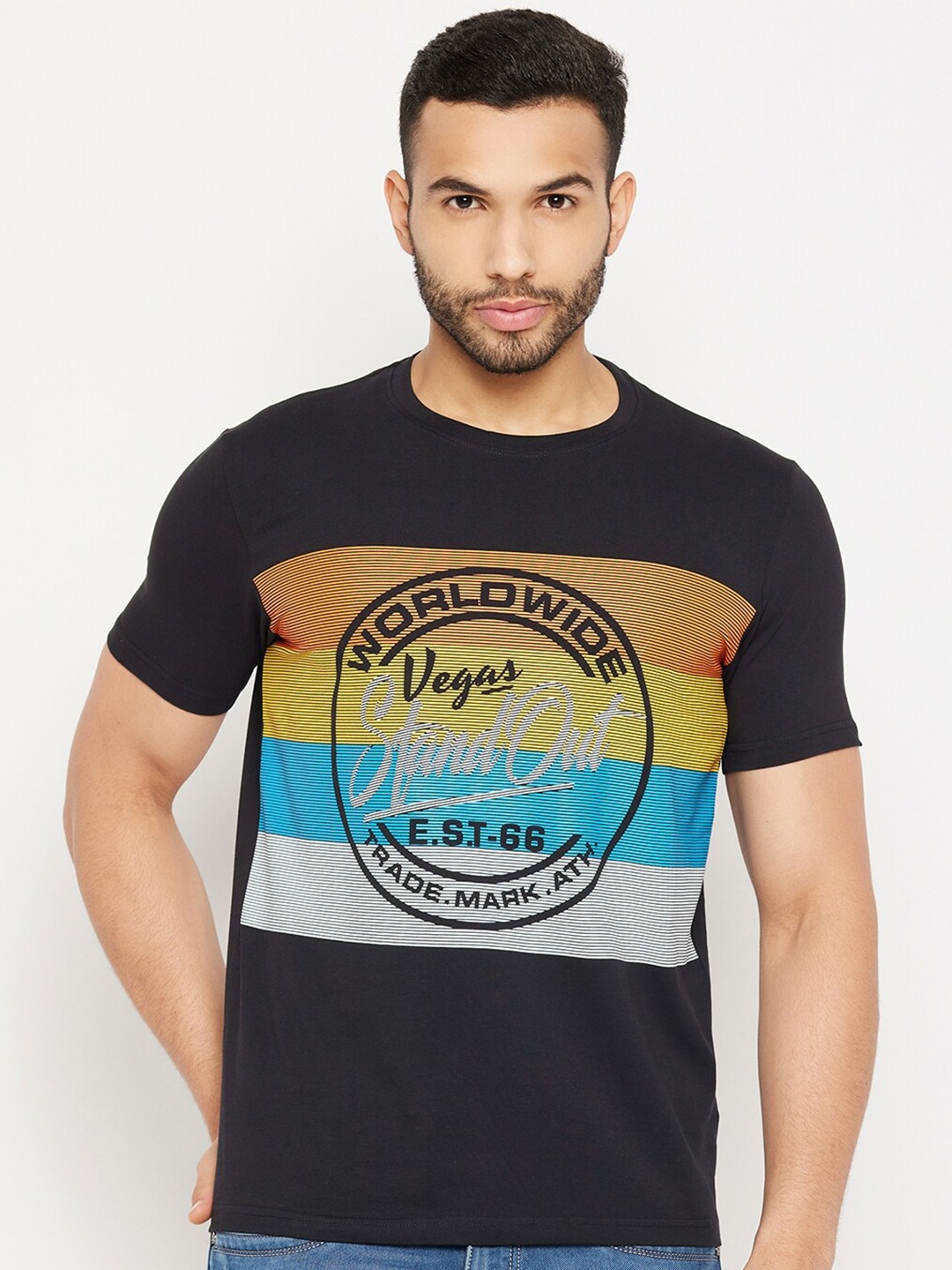

Duke Typography Printed Cotton Slim Fit T-shirt, Black