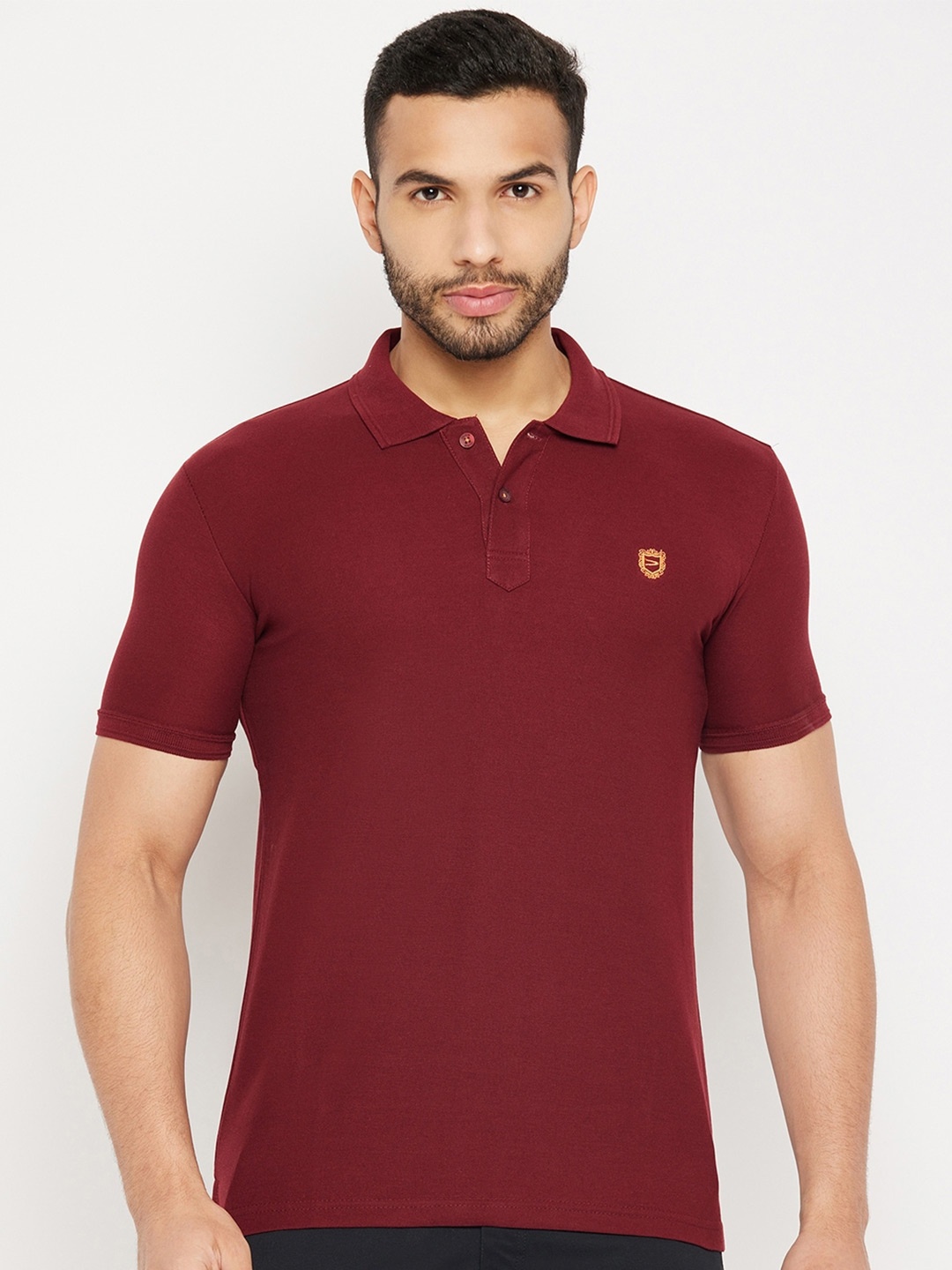 

Duke Polo Collar Cotton Slim Fit T-shirt, Maroon