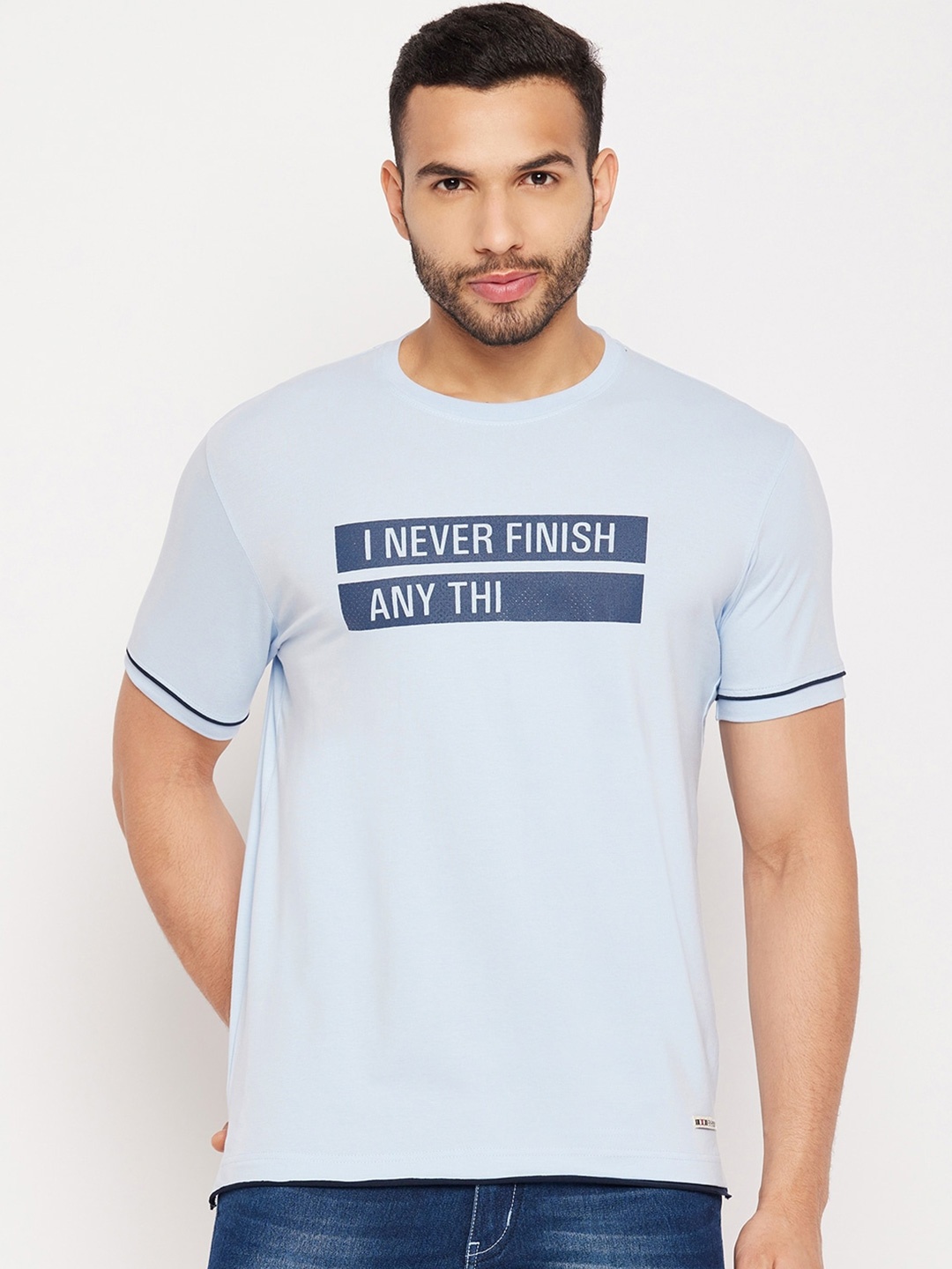 

Duke Typography Printed Cotton Slim Fit T-shirt, Blue
