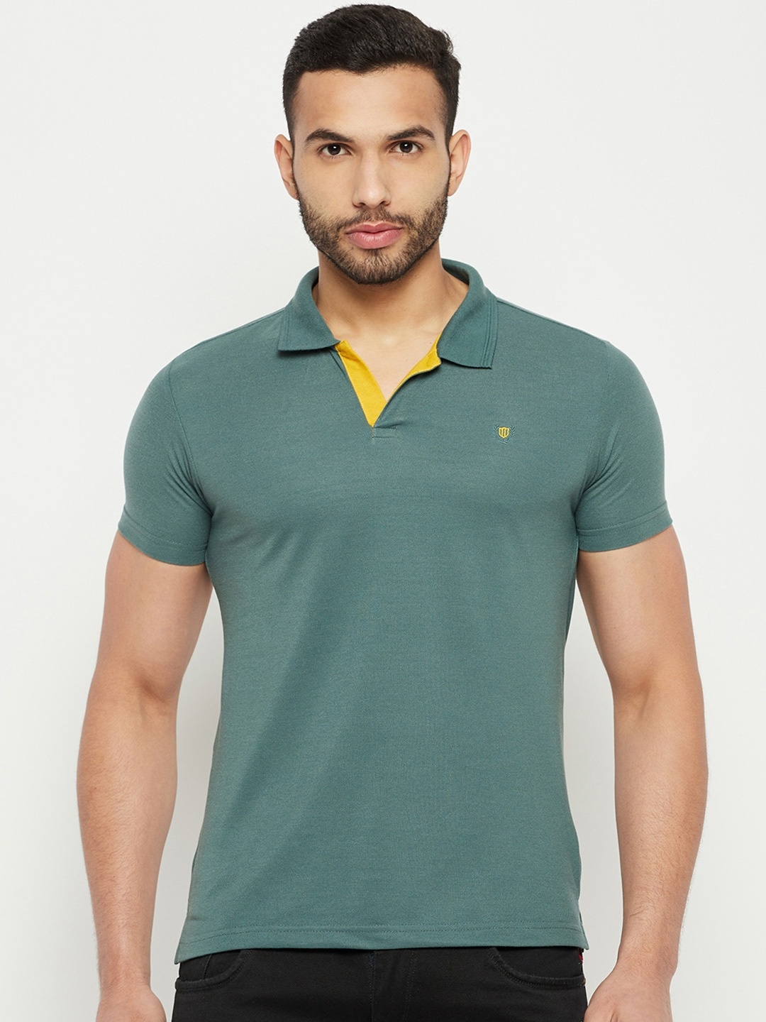 

Duke Polo Collar Cotton Slim Fit T-shirt, Green