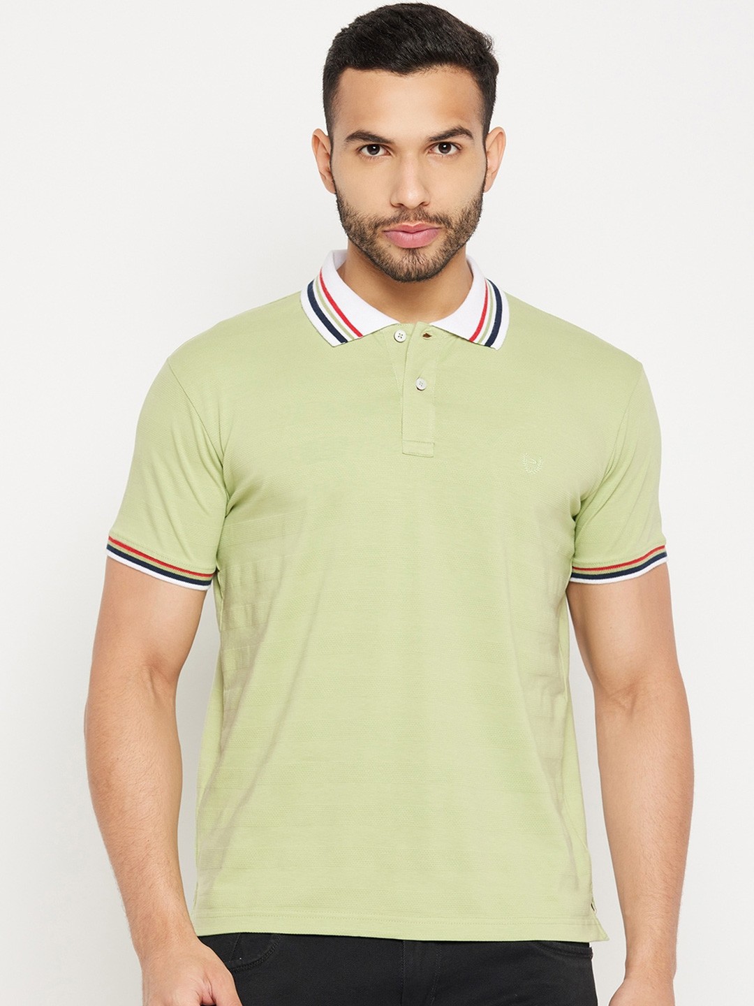 

Duke Polo Collar Cotton Slim Fit T-shirt, Green