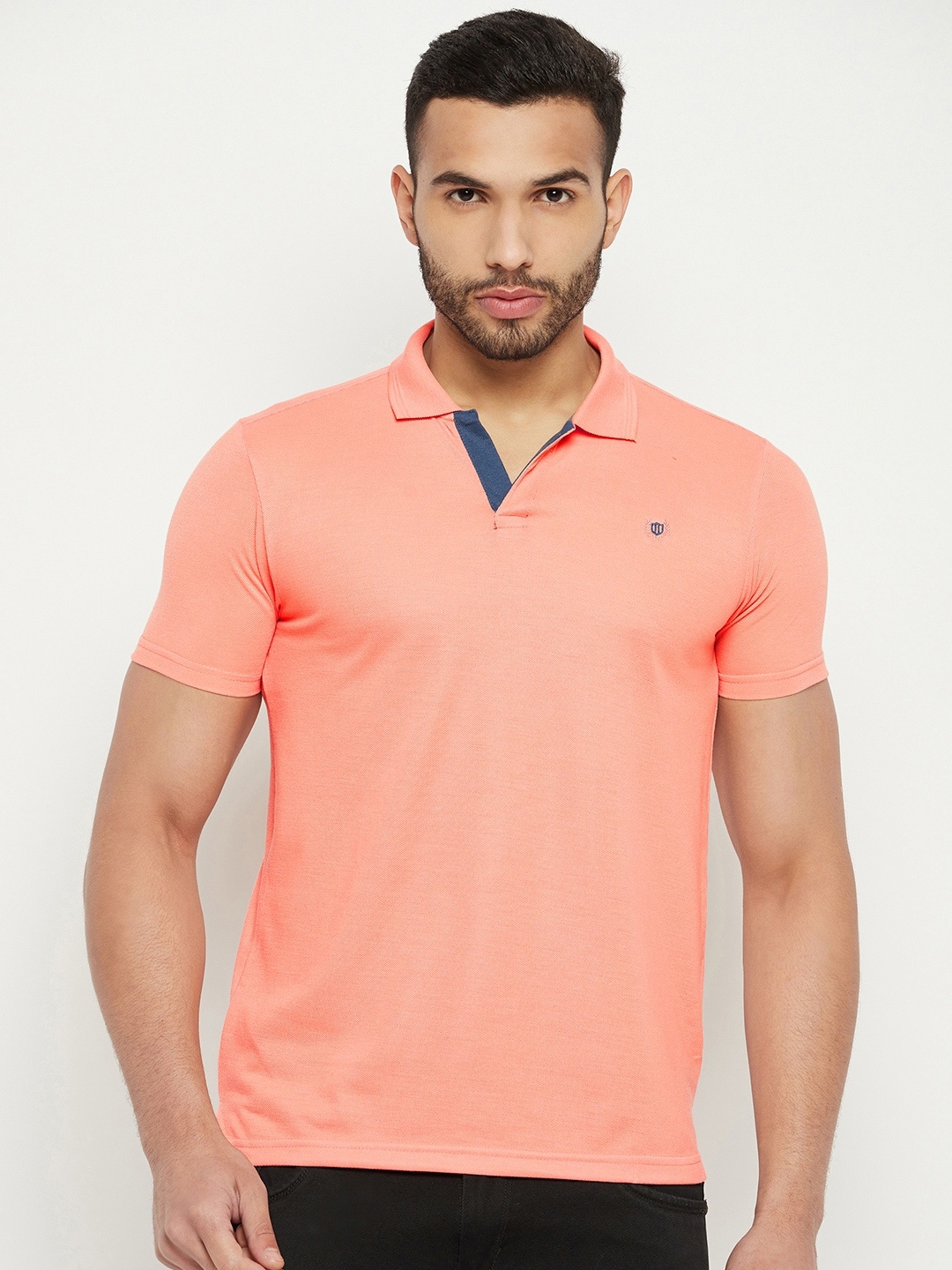

Duke Polo Collar Cotton Slim Fit T-shirt, Coral