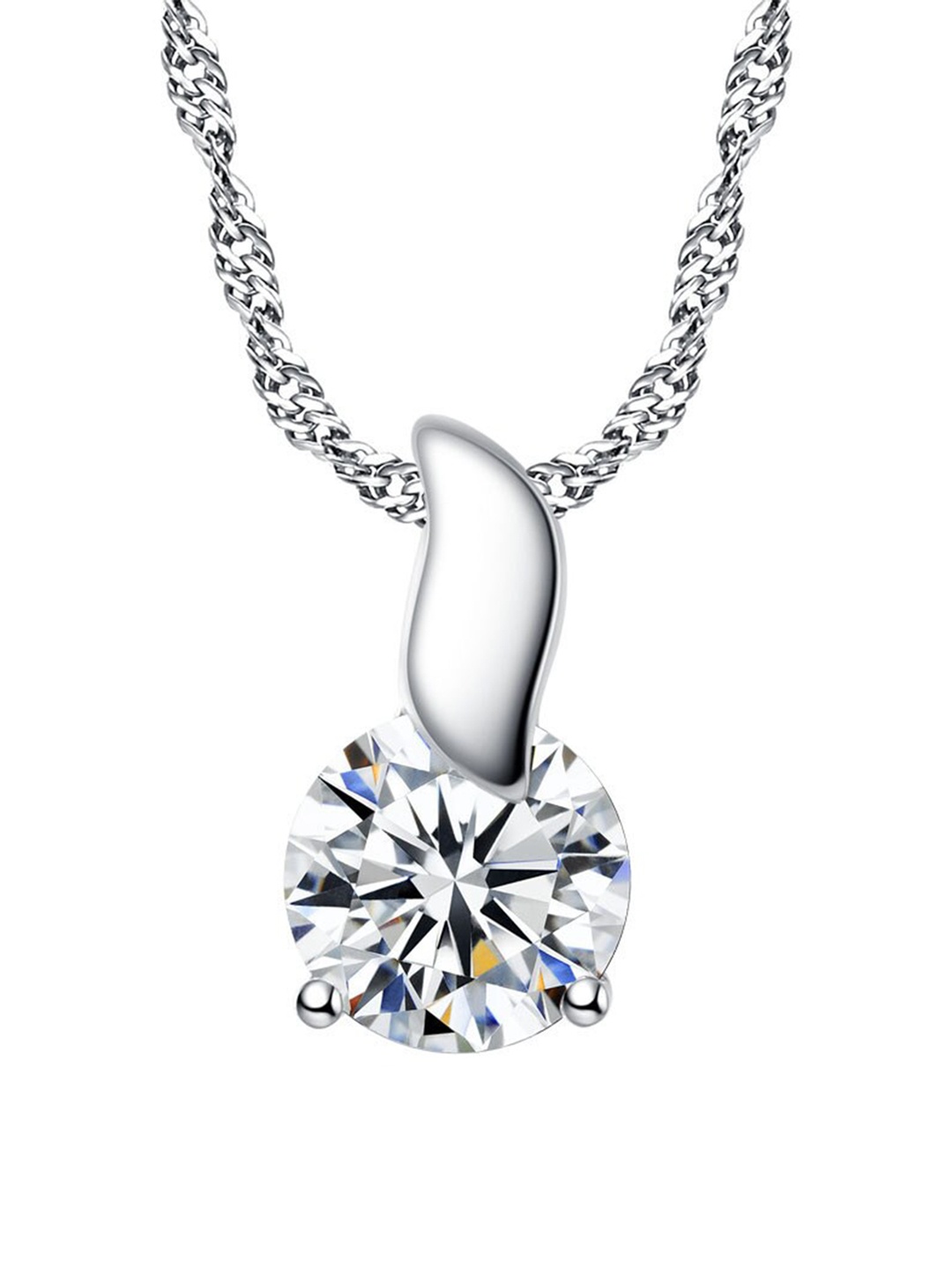 

MYKI Sterling Silver Cubic Zirconia-Studded Pendant