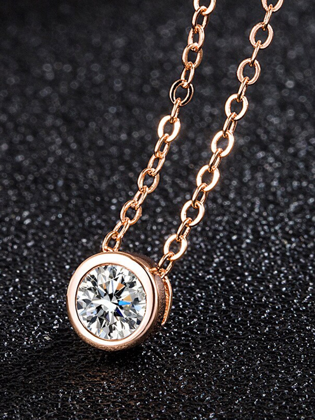 

MYKI Women Rose Gold-Plated Pendant with Chain
