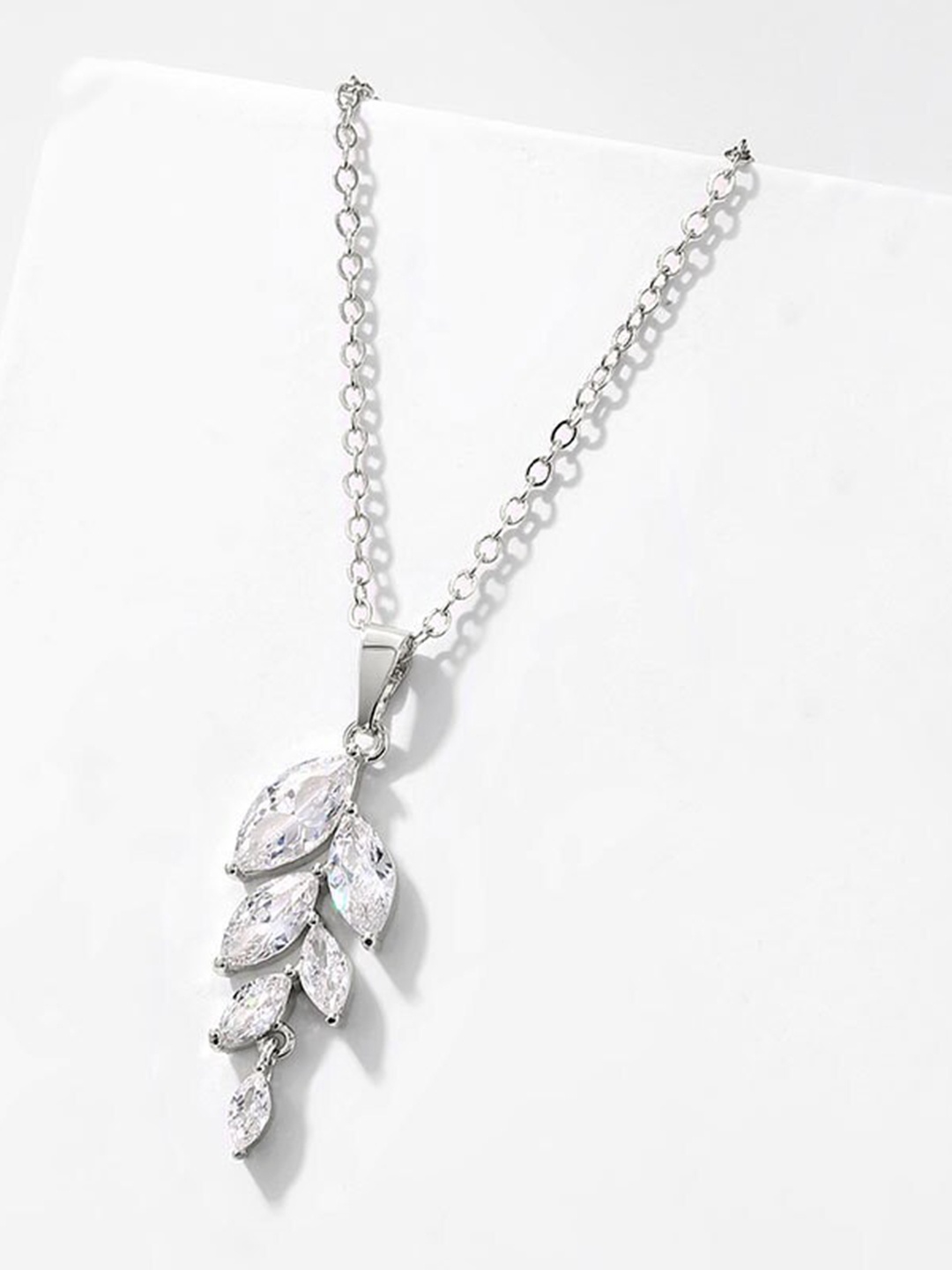 

MYKI Women Cubic Zirconia Silver Plated Pendant