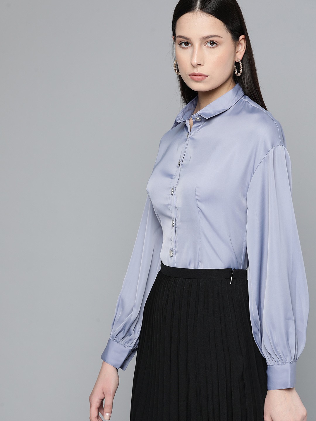 

Chemistry Women Classic Opaque Casual Shirt, Blue