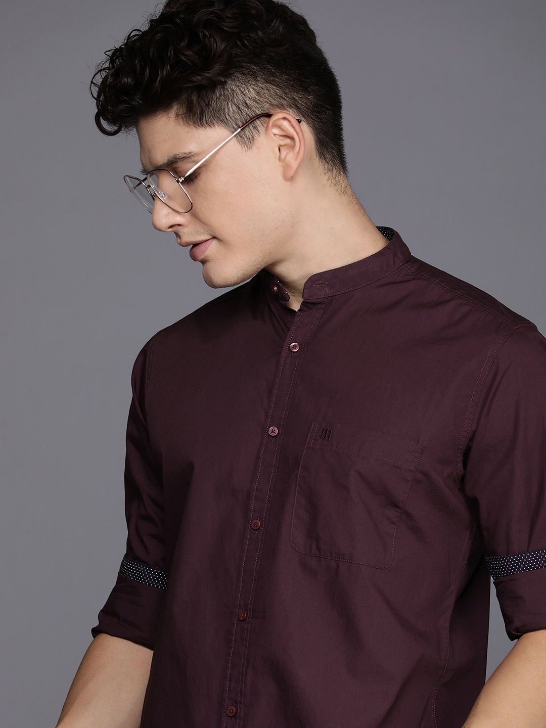 

Raymond Solid Slim Fit Pure Cotton Casual Shirt, Burgundy