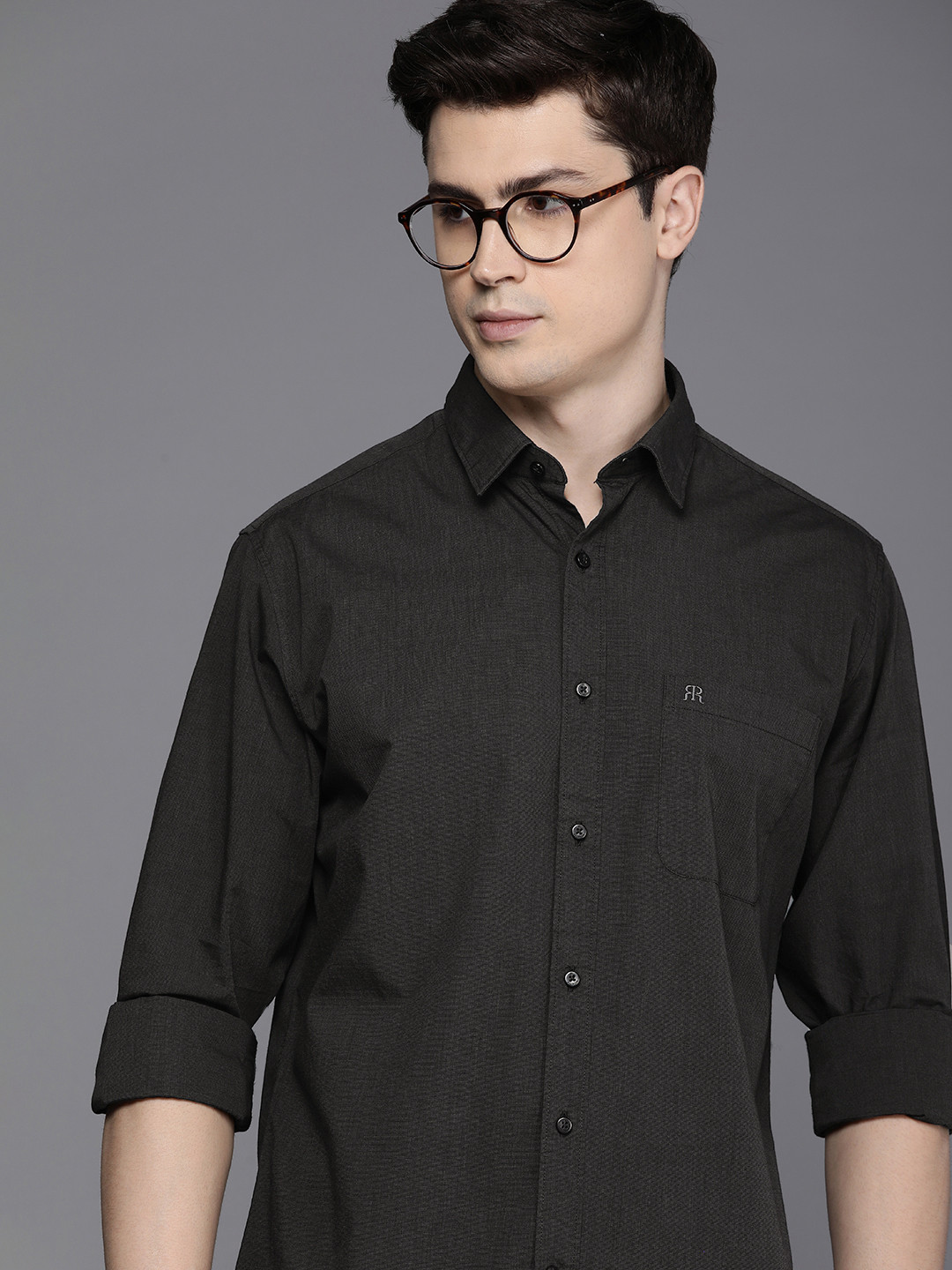 

Raymond Slim Fit Pure Cotton Casual Shirt, Charcoal