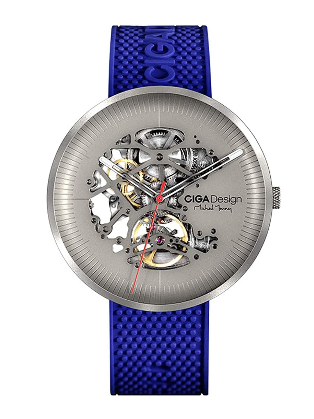 

CIGA Design Men Dial & Straps Analogue Automatic Motion Powered Watch M031-TITI-W15BU_LUX, Silver
