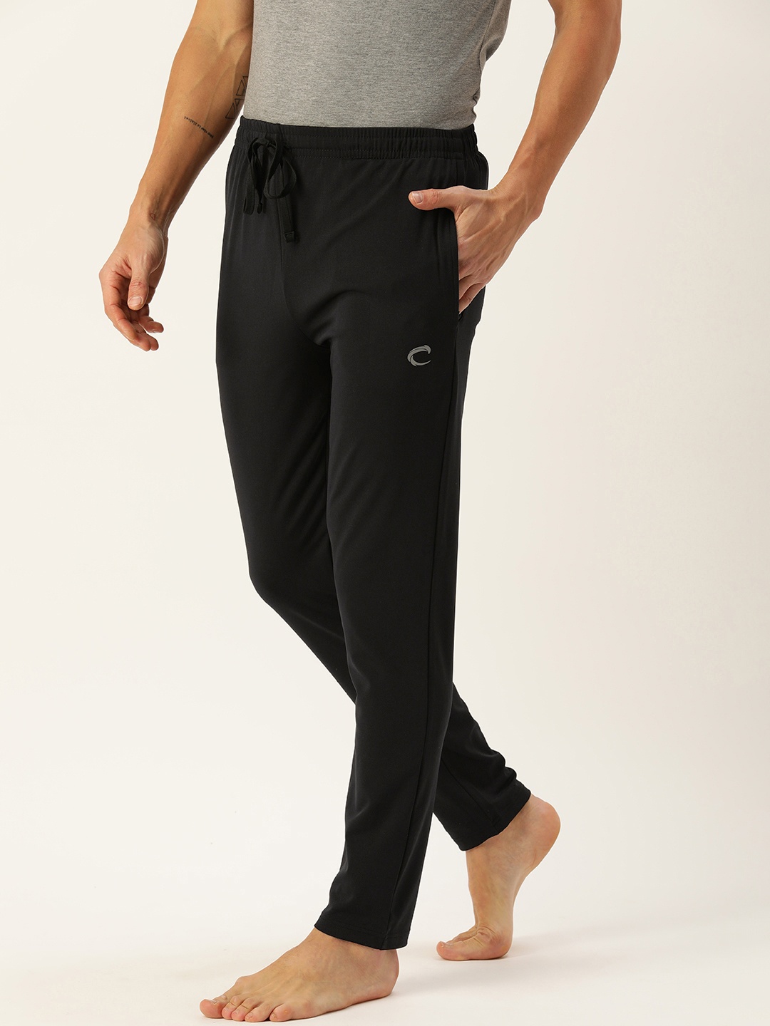 

Chromozome Men Solid Quick Dry Lounge Track Pants, Black