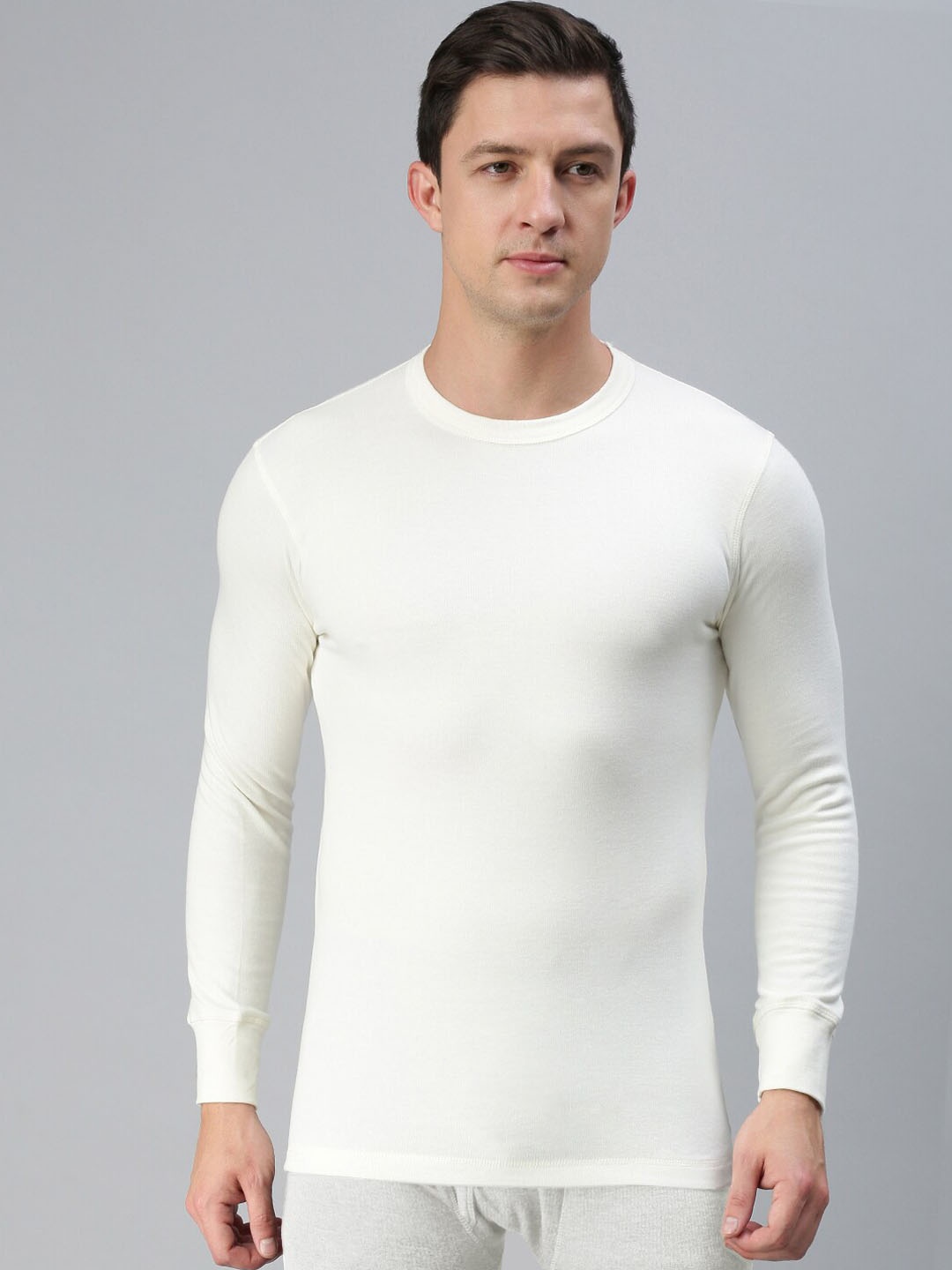 

Macroman M-Series Men Crew Neck Warmax Thermal Tops, White