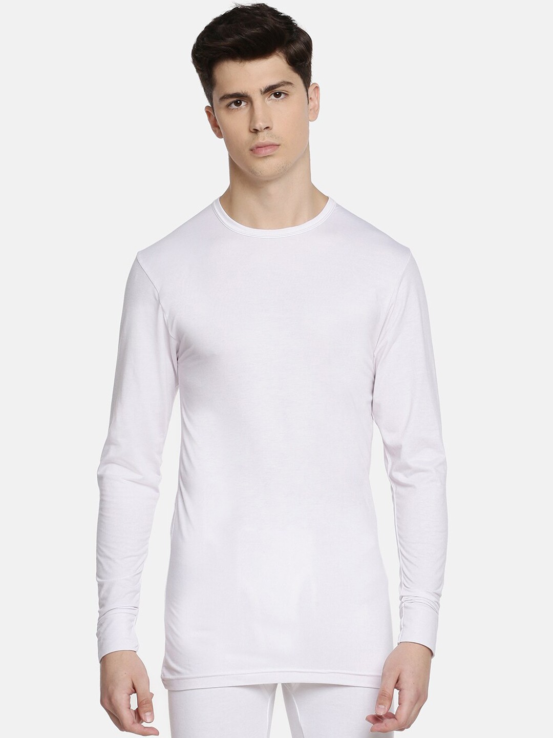 

Macroman M-Series Men Round Neck Thermal Tops, White