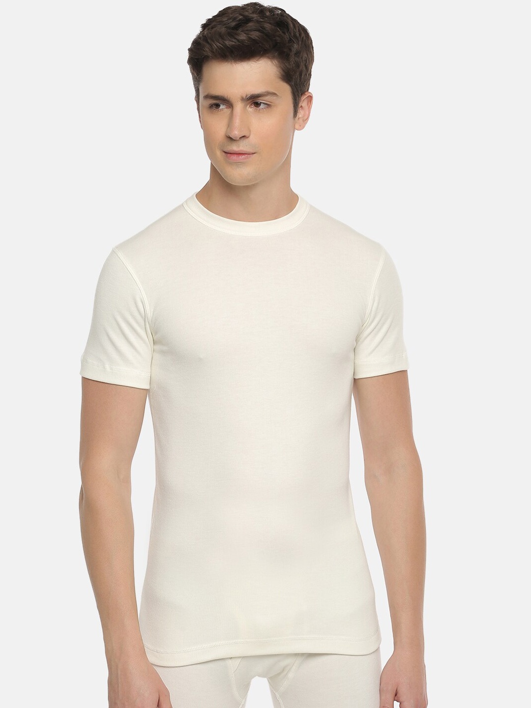 

Macroman M-Series Men Warmax Half Sleeves Ultra Soft Thermal Tops, White