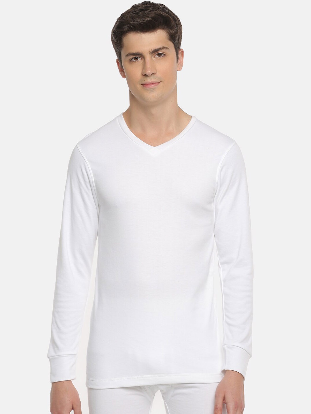

Macroman M-Series V-Neck Full Sleeves Moisture Wicking Thermal Tops, White