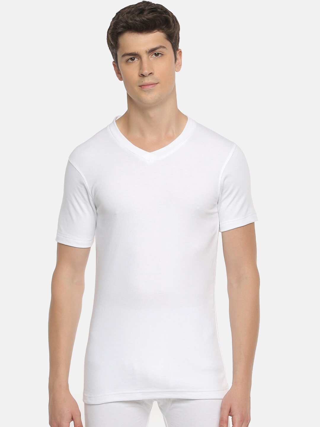 

Macroman M-Series Men Round Neck Ultra Soft Thermal Top, White