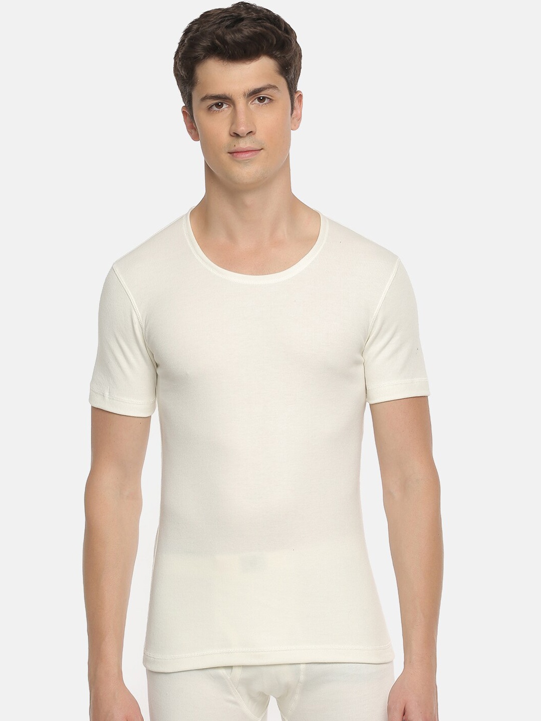 

Macroman M-Series Men Warmax Half Sleeves Ultra Soft Thermal Tops, White