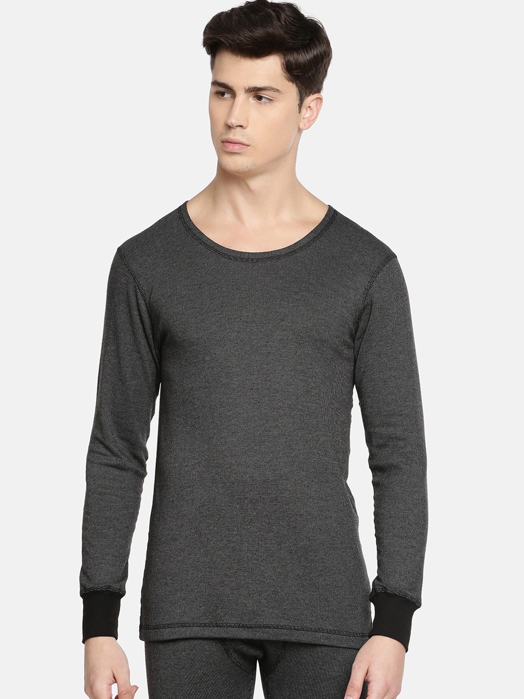 

Macroman M-Series Men Double Layered Ultra Soft Thermal Tops, Charcoal