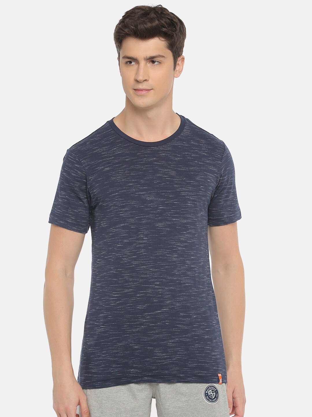 

Macroman M-Series Round Neck Cotton Sport T-shirt, Navy blue