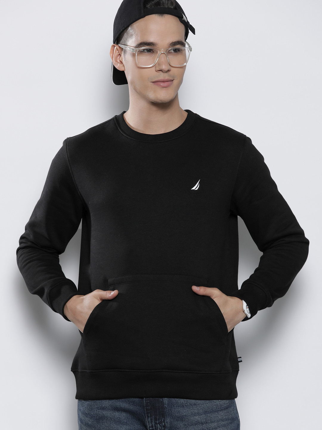 

Nautica Round Neck Sweatshirt, Black