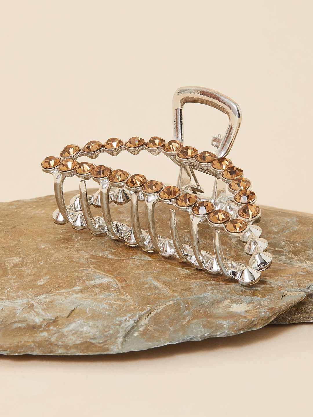 

Accessorize Women Embellished Claw Clip, Gold