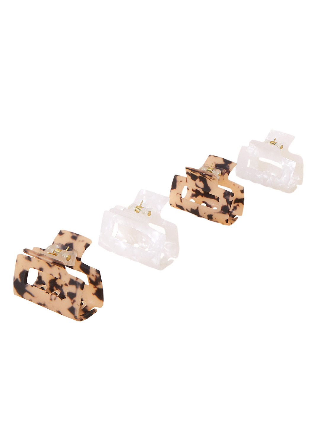 

Accessorize Women Set of 4 Claw Clip, Beige